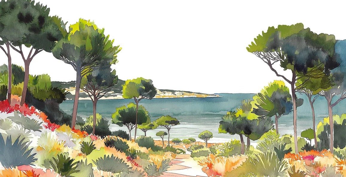 Panoramic summer air wallpaper