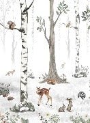 Spring forest animals wallpaper