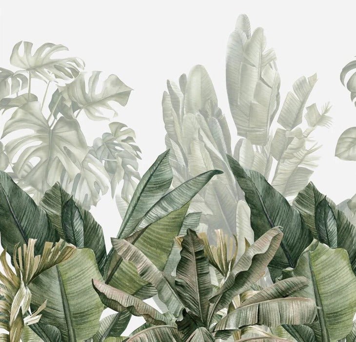 Green banana tree panoramic wallpaper