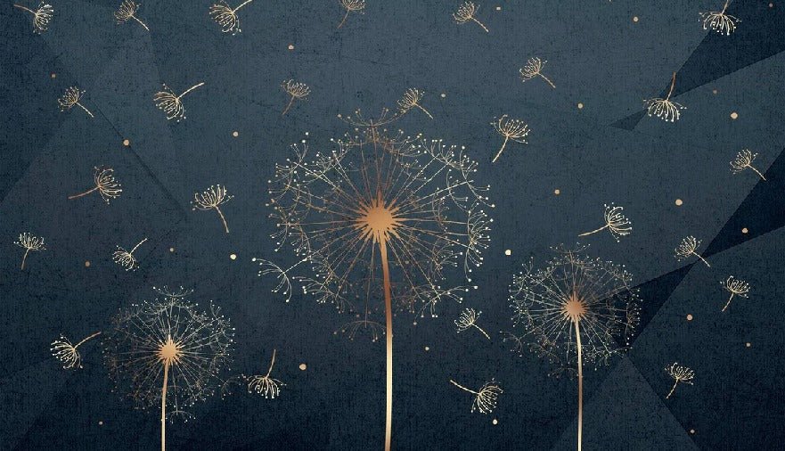 Dandelion & Deep Blue wallpaper