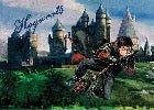 Panoramic wallpaper Harry Potter quidditch match painting