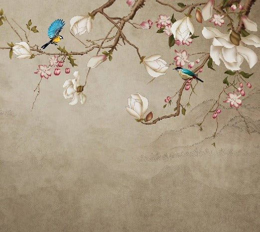 Romantic bird wallpaper