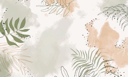 Panoramic vegetal watercolor wallpaper