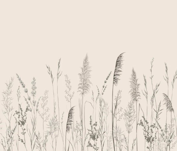 Wild meadow panoramic wallpaper