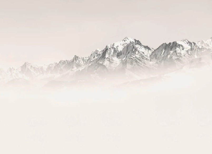 Mont Blanc in sepia mist wallpaper