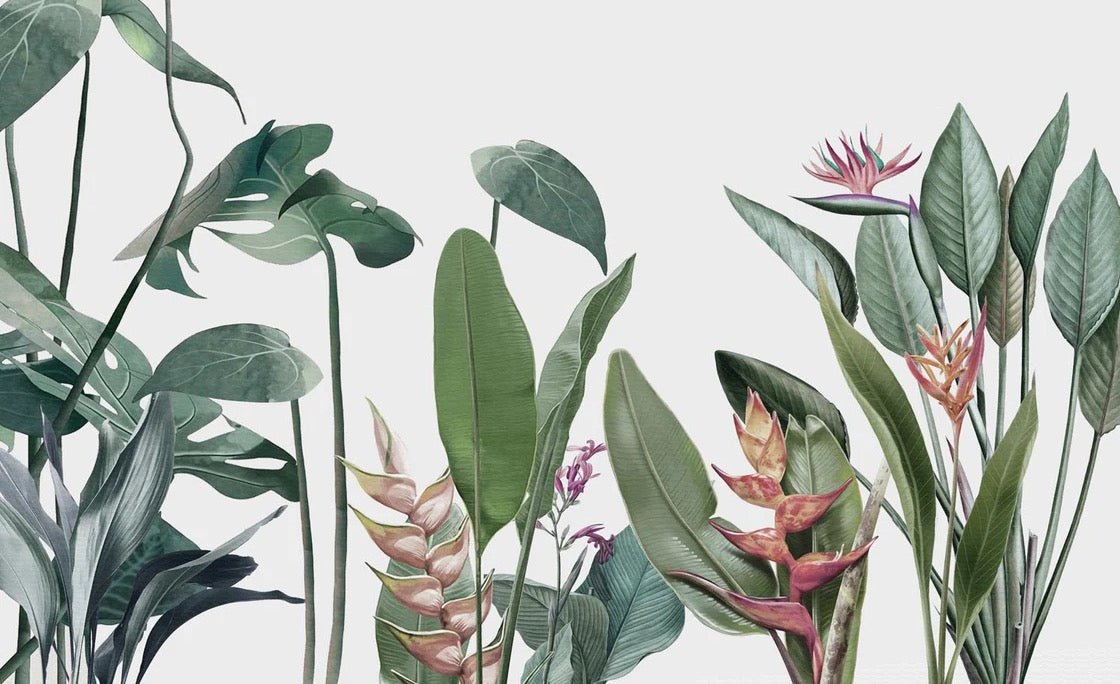 Panoramic wallpaper Tropical greenery