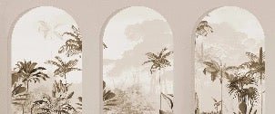 Lush sepia arches wallpaper