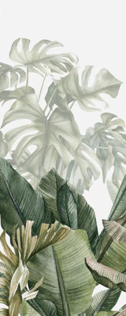 Panoramic green banana wallpaper