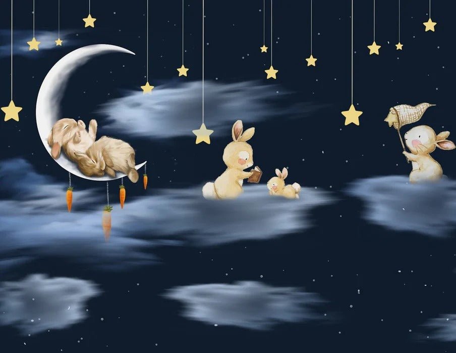 Moon starry night wallpaper