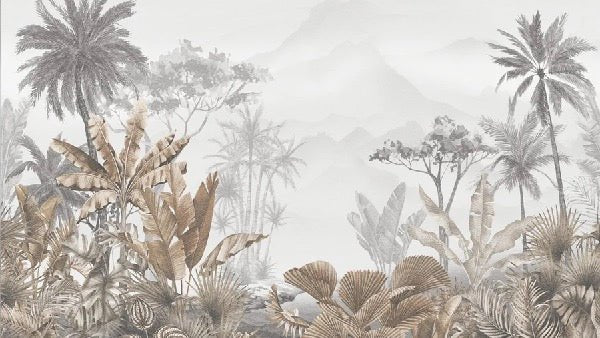 Tropical sepia wallpaper