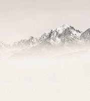 Mont Blanc in sepia mist wallpaper