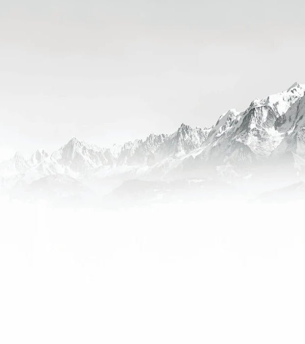 Mont Blanc in the Mist Black and White Wallpaper