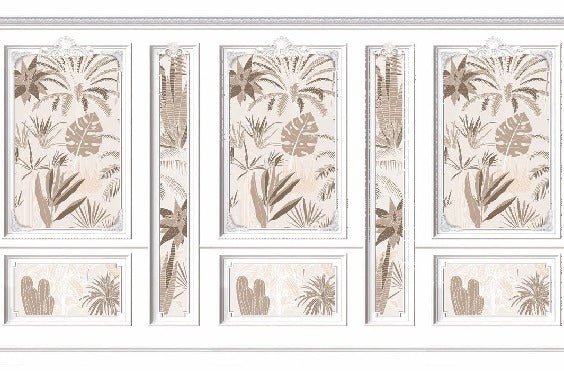 Haussmann plant molding wallpaper