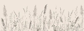 Wild meadow panoramic wallpaper