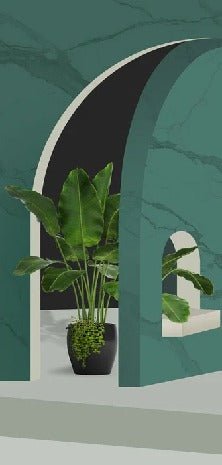 Hotel trompe l'oeil wallpaper