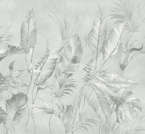 Elegant jungle sage wallpaper