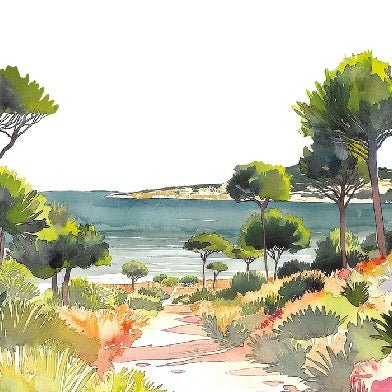 Panoramic summer air wallpaper