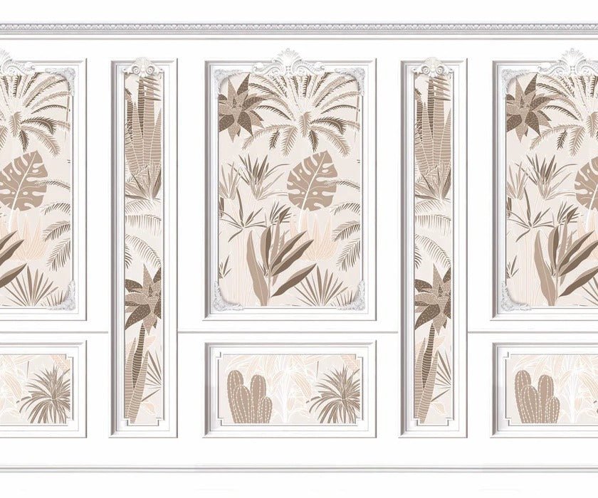 Haussmann vegetal molding wallpaper