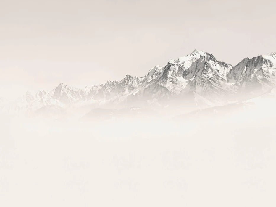 Mont Blanc in sepia mist wallpaper