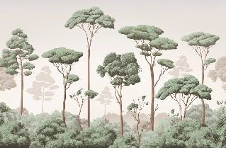 Papier peint brise légère pinède, XXL, tendance
