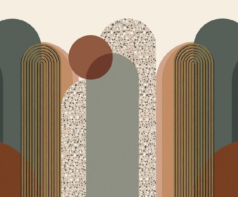 Art deco graphic wallpaper