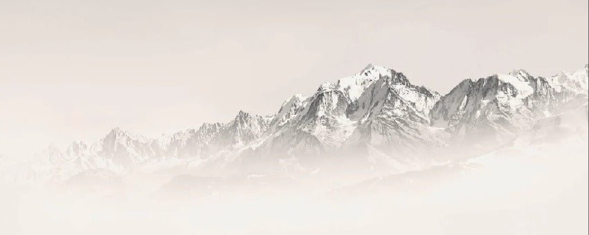 Mont Blanc in sepia mist wallpaper