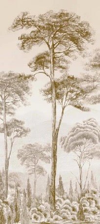 Sepia pinewood nature wallpaper