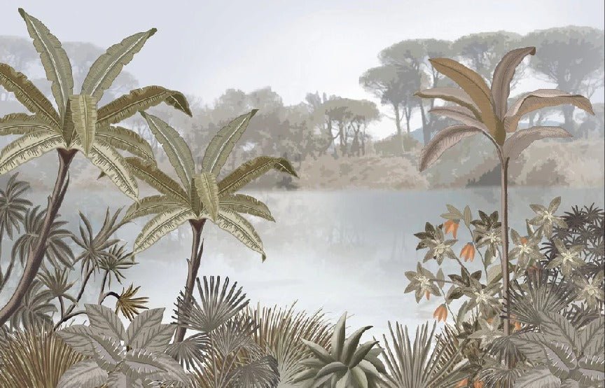 Custom wallpaper Jungle painting trend