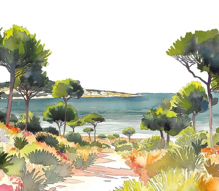 Summer air panoramic wallpaper