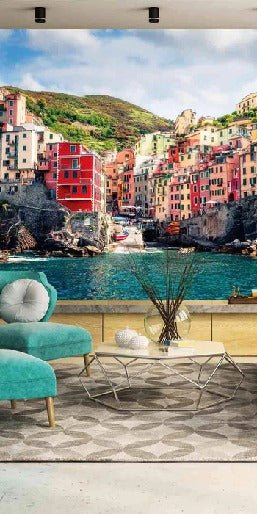 Papier peint panoramique trompe l'oeil Cinque Terre, XXL, tendance