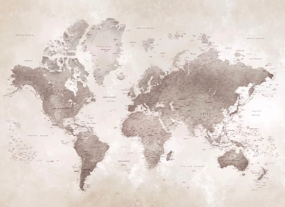Timeless world map wallpaper