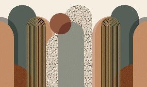 Art deco graphic wallpaper