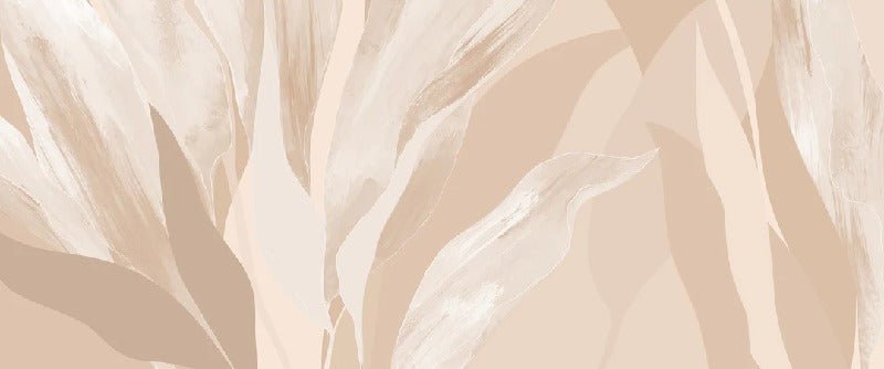 Beige floral wallpaper