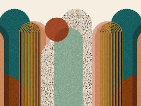 Art pop deco graphic trend wallpaper