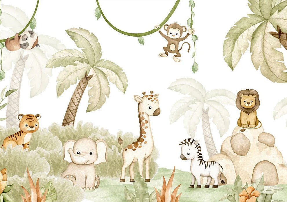 Soft savannah animal wallpaper