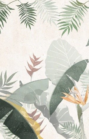 Yellow green custom-made wallpaper