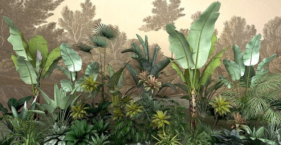 Bathroom wallpaper Jungle trend indonesia