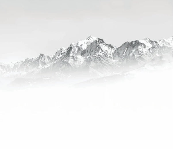 Mont Blanc in the mist black and white wallpaper