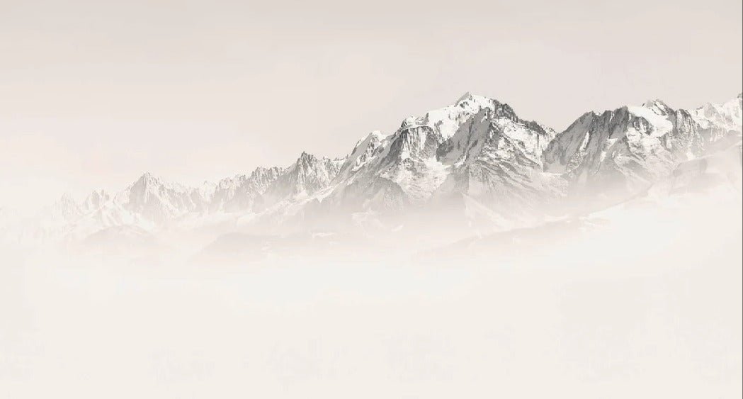 Papier peint Mont Blanc dans la brume sépia, XXL, tendance