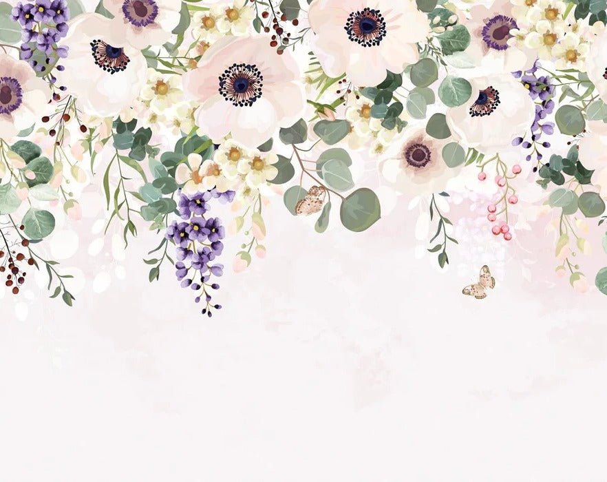 Provence floral wallpaper