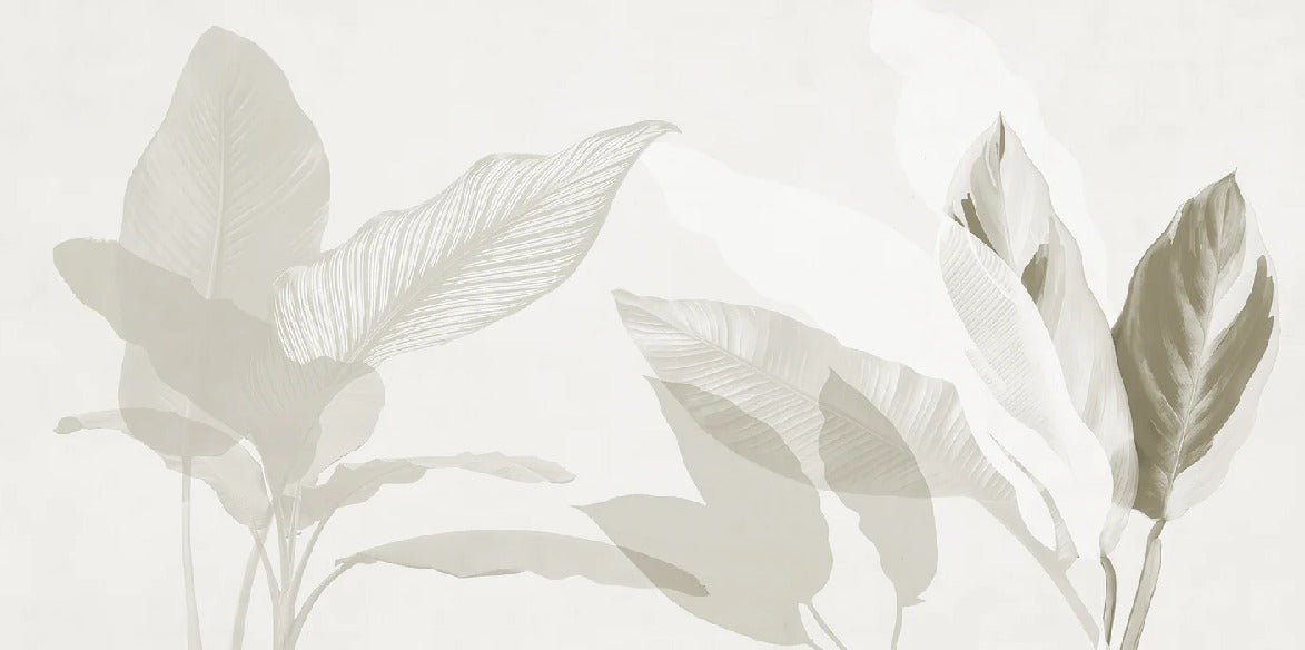 Modern sepia foliage wallpaper