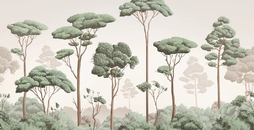 Pine forest breeze wallpaper