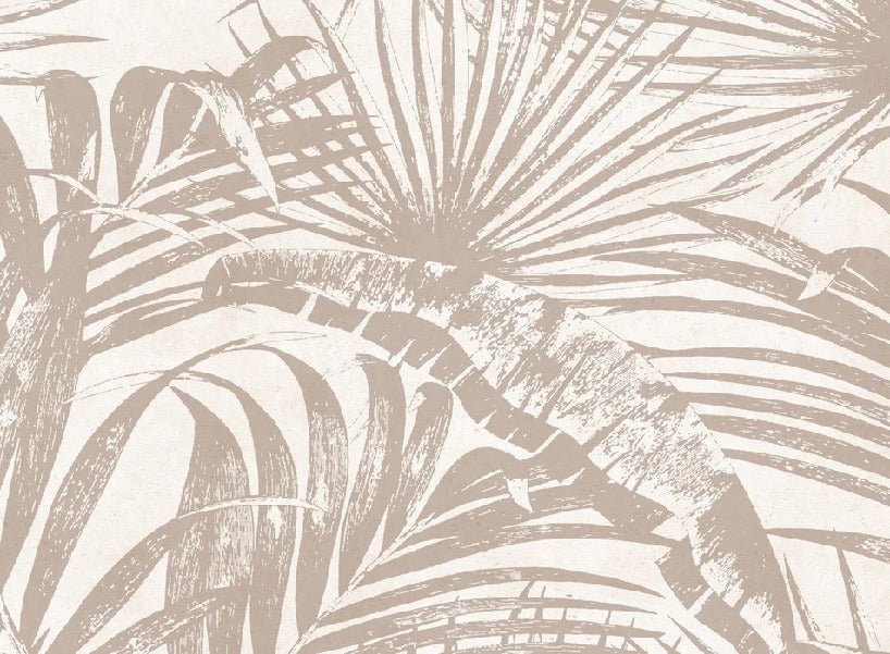 Monochrome jungle leaf wallpaper