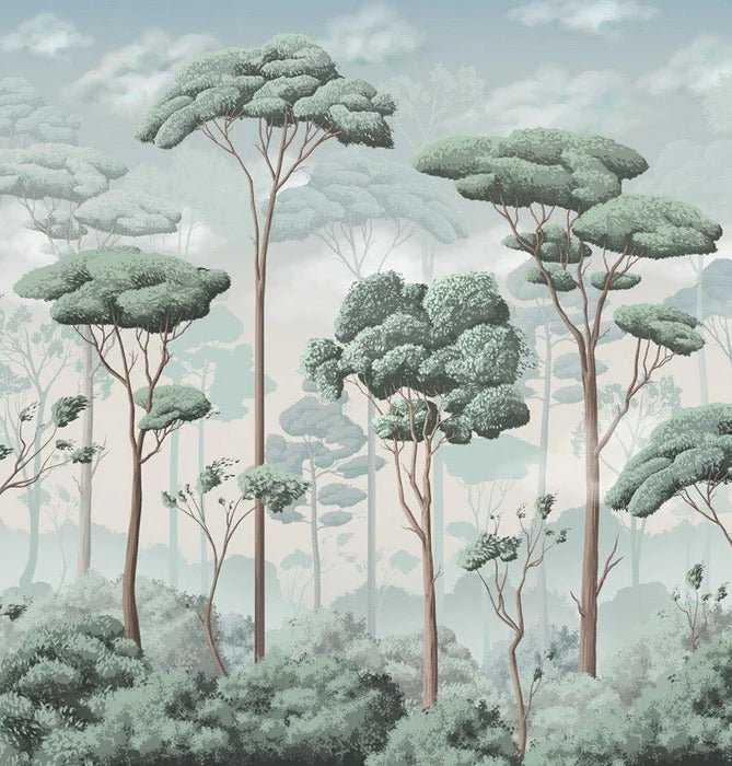 Voluptuous pinewood panoramic wallpaper