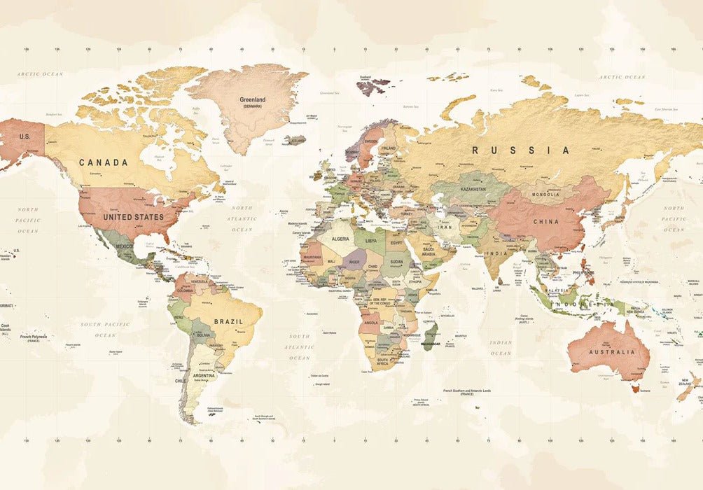 Panoramic world map exploration wallpaper