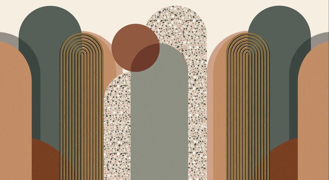 Art deco graphic wallpaper