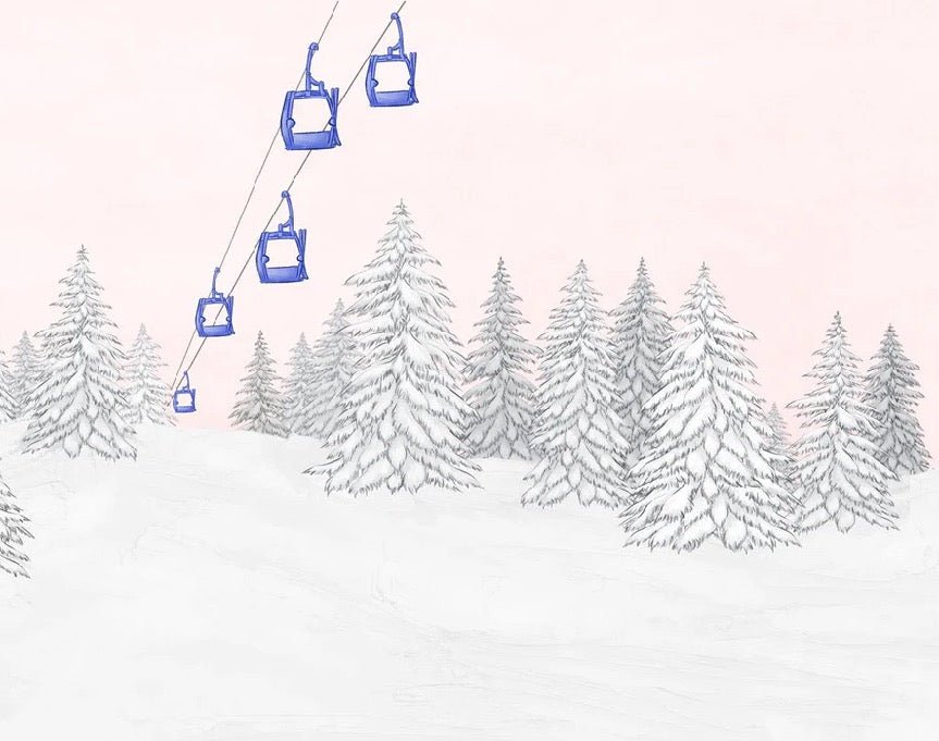 Cornflower gondola wallpaper