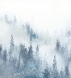 Fir mist blue watercolor wallpaper
