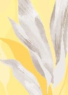Yellow-gray floral wallpaper