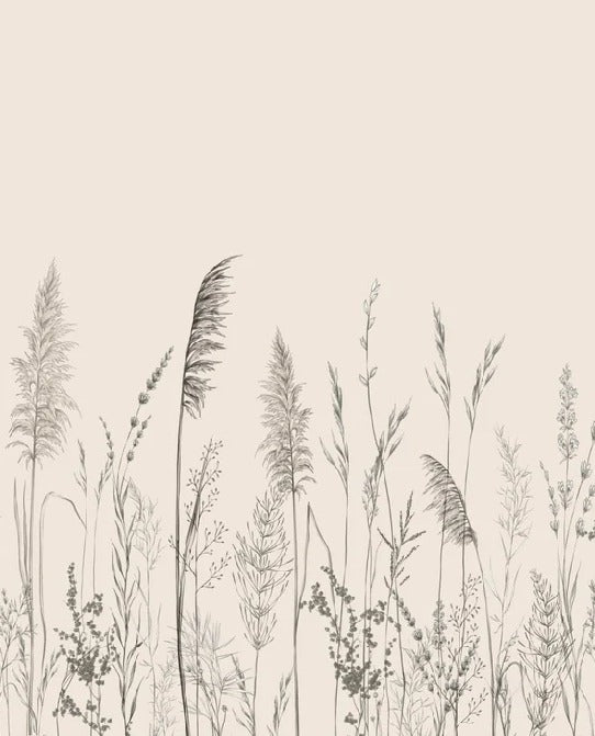 Wild meadow panoramic wallpaper